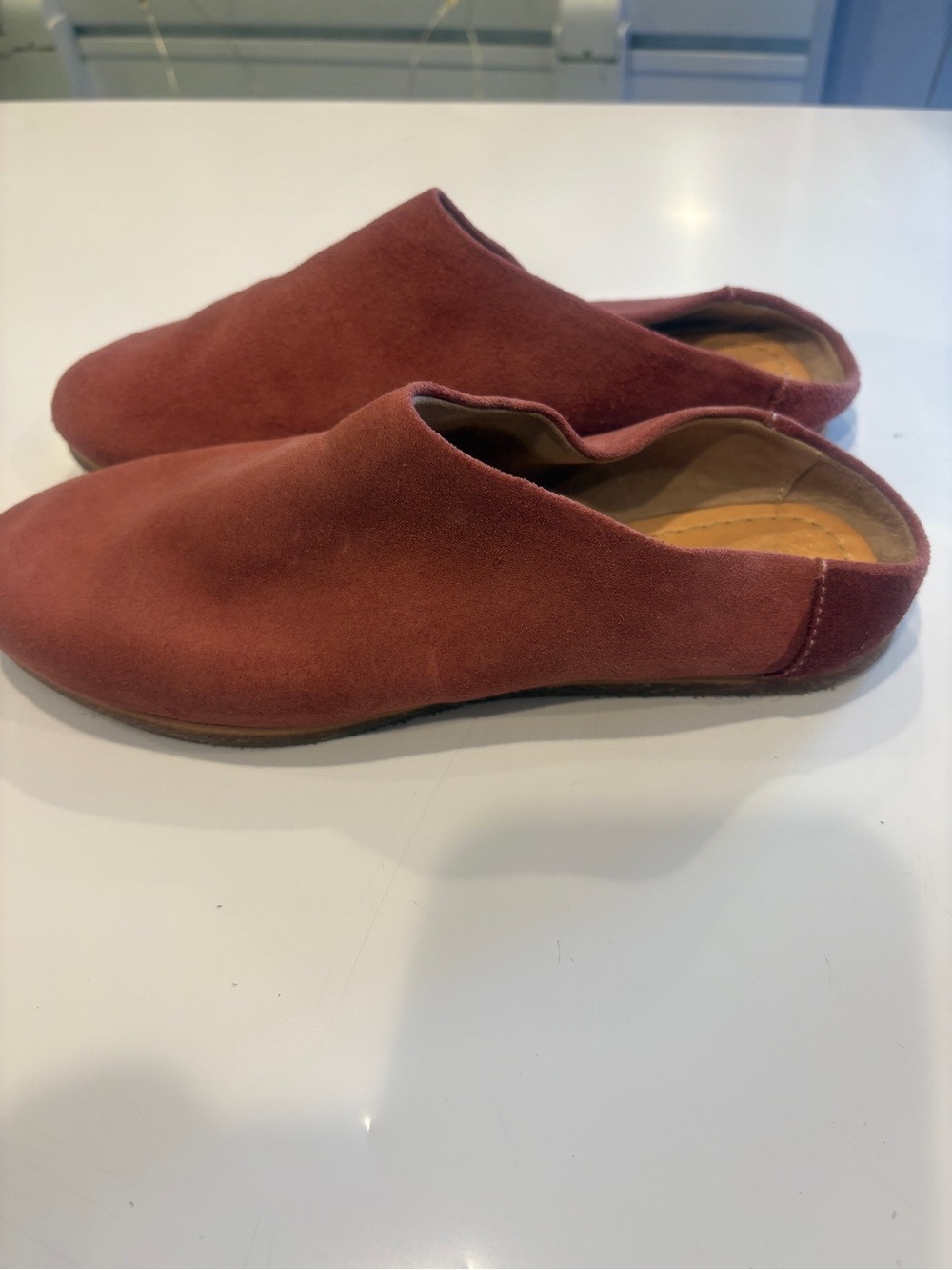 Poppy Barley Burgundy Suede Slip-On Mules